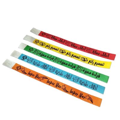 パーティー ティベック 紙の身分証明 ブレスレット イベント用 防水・耐涙