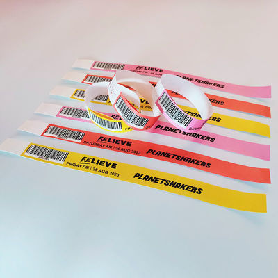 ブルー カスタム印刷 デュポン/タイベック イベント/フェスティバル用 腕帯 250*25mm 帯幅