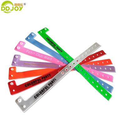 カスタムロゴ 反射色ネオン緑色 L 形パーティの腕帯 反射色PVCとPVC