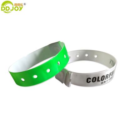 カスタムロゴ 反射色ネオン緑色 L 形パーティの腕帯 反射色PVCとPVC
