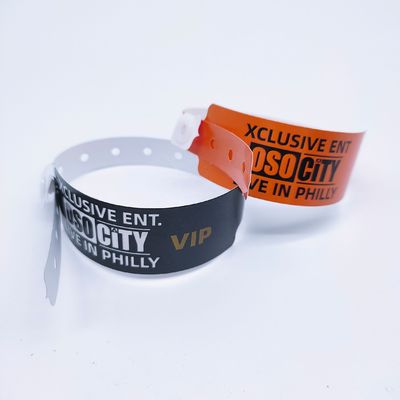 250*25mm/250*19mm PE ブレスレット VIP 公園/イベント/フェスティバルへの入場 ISO9001認定