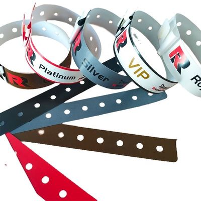 250*25mm/250*19mm パーク/イベント/フェスティバル用のカスタム 防水プラスチック腕帯