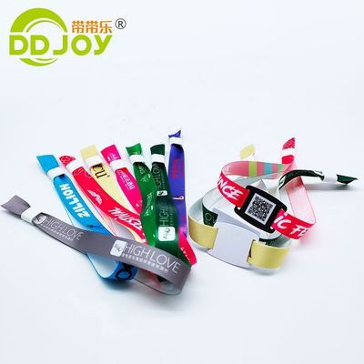 アクセスコントロール カスタムイベント チケット 織り RFID ブレスレット 布 NFC 腕帯 正規サイズ 350*15mm