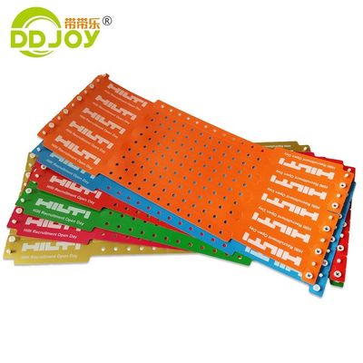 DDJOY 一回用 オーダーメイド PE プラスチック リストバンド イベント ロゴ サイズ 65*20mm