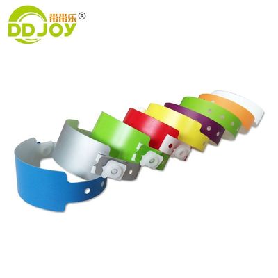 DDJOY 一回用 オーダーメイド PE プラスチック リストバンド イベント ロゴ サイズ 65*20mm