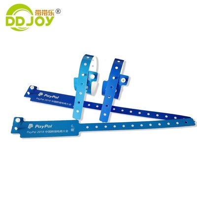 DDJOY 一回用 オーダーメイド PE プラスチック リストバンド イベント ロゴ サイズ 65*20mm