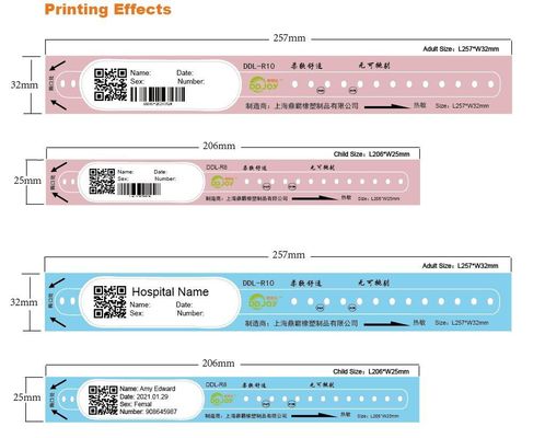 GODEXプリンター ピンク型 防水 病院用 患者の識別用 ワンダース ブレスレット