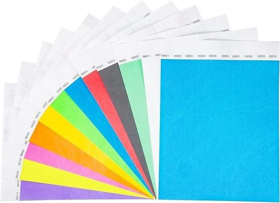 印刷紙 Tyvek ブレスレット イベントとパーティー 耐涙 OEM ロゴ 受け入れられる