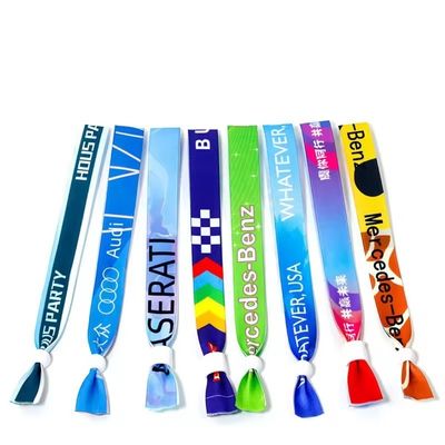 パーティやイベント用 RFID ブレスレット パーソナルロゴをサテン面料に印刷する