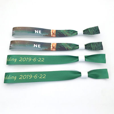オーダーメイド ロゴ 印刷 腕帯 ブレスレット サテン 布 RFID チップ パーティー イベント