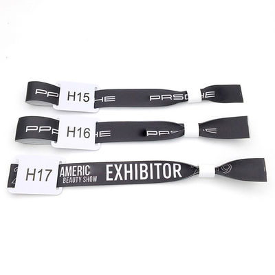 オーダーメイド ロゴ 印刷 腕帯 ブレスレット サテン 布 RFID チップ パーティー イベント