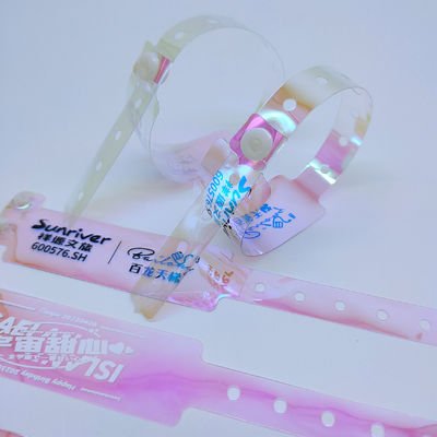 250*25mm/250*16mm カスタム 防水 グラディアント カラー プラスチック ブレスレット バー ナイトクラブ