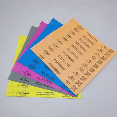 プロモーション用パーソナライズされた紙腕帯 250*25mm/250*19mm 一色印刷