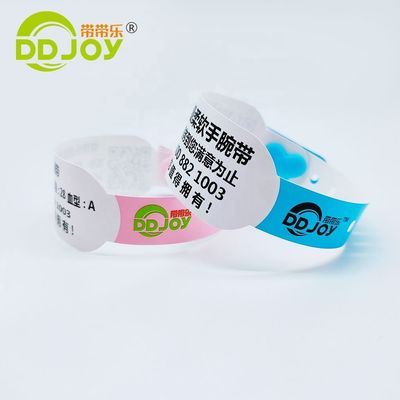 オーダーメイド ロゴ DDJOY 防水 パーティークラブのイベントのための使い捨ての熱識別ブレスレット