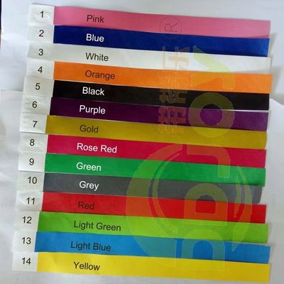 タイベック紙ブレスレット 休日の装飾品 様々の色とデザインで卸売