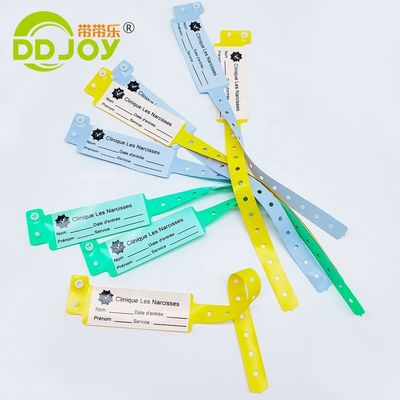 100pcs オーダーメイド 書き込み可能なID ブレスレット 児童公園 防水患者 腕帯