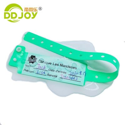 100pcs オーダーメイド 書き込み可能なID ブレスレット 児童公園 防水患者 腕帯