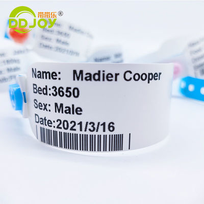 257*32mm 病院患者の識別用 熱印刷可能な腕帯 TNT 輸送