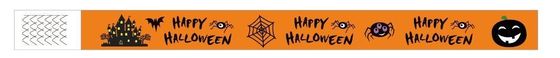 DDJOY 100pcs ハッピーハロウィーン 紙の腕帯 防水 タイベック ブレスレット 公園用