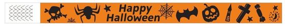 DDJOY 100pcs ハッピーハロウィーン 紙の腕帯 防水 タイベック ブレスレット 公園用
