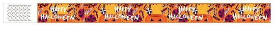 DDJOY 100pcs ハッピーハロウィーン 紙の腕帯 防水 タイベック ブレスレット 公園用