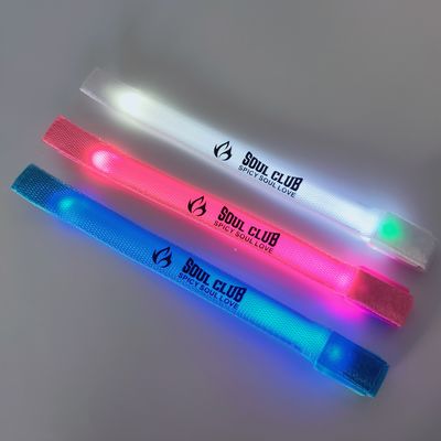 255.16*20mm カスタムプリント LED パーティやイベントの腕帯 暗闇で輝く