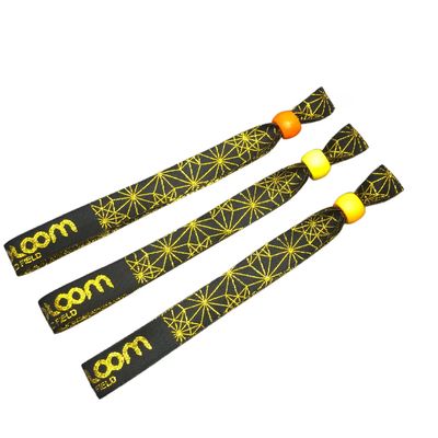 パーティ&amp;イベント RFID ブレスレット オーダーメイド サテンファブリック ロゴ印刷 350*15mm サイズ