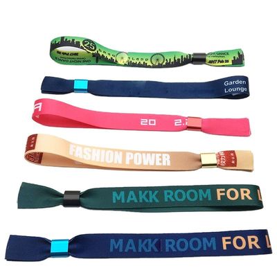 オーダーメイド イベント フェスティバル パーティ サテン 織物 と ブランド ロゴ 印刷 の RFID 腕帯