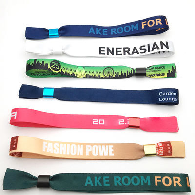 オーダーメイド イベント フェスティバル パーティ サテン 織物 と ブランド ロゴ 印刷 の RFID 腕帯