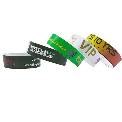 パーソナライズ可能な Tyvek 紙の使い捨ての腕帯 250*25mm/250*19mm すべてのターゲットエンドユーザーのために