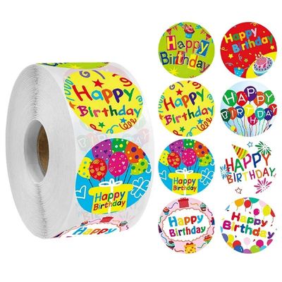 500pcs 子供の漫画 ハッピーバースデーステッカー パーティの飾り付け用のステッカー
