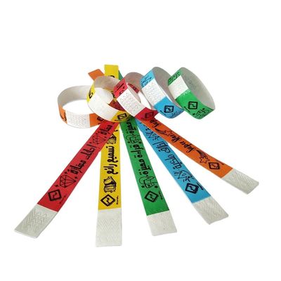 ISO9001 認証された 防水型 Tyvek 紙 ブレスレット イベント識別とエントリ