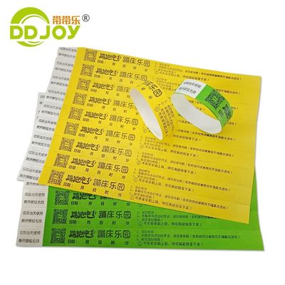 ISO9001 認証された 防水型 Tyvek 紙 ブレスレット イベント識別とエントリ