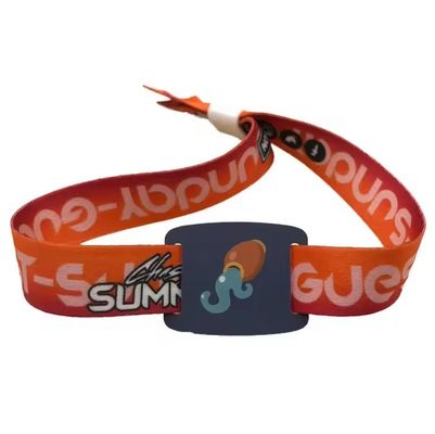 子供の RFID CHIP CUSTOM 祭りのセキュリティチェックのためのプラスチックボタンの腕帯