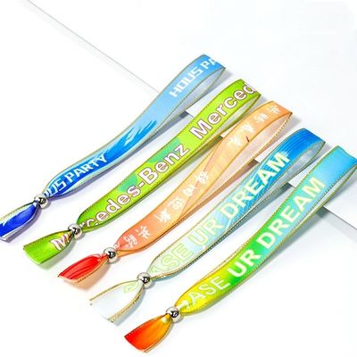 環境保護 RFID ブレスレット イベント・フェスティバル用のカスタマイズされたサテン・ファブリック