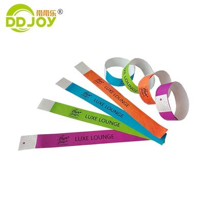 DDJOY 3/4インチ シンプル 固体 ネオン色 デュポント タイベック クラブやバー用の腕帯 黄色